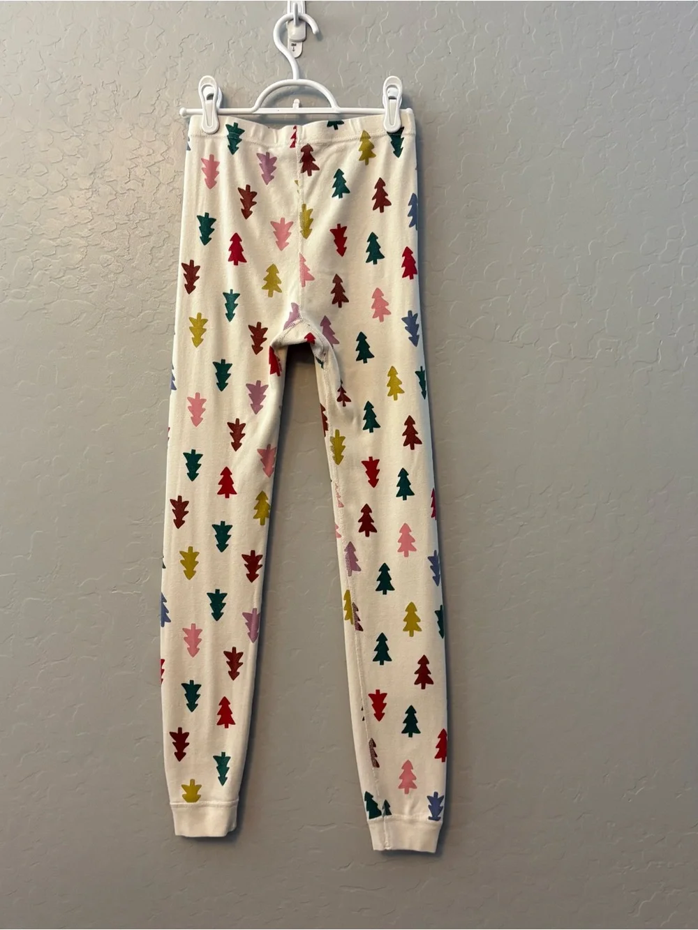 Hanna andersson long John pajama set in multicolor happy little trees 150 CM 12
